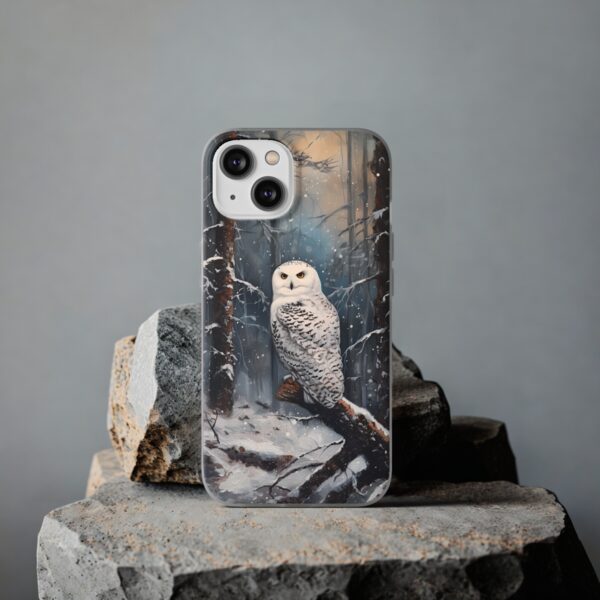 Snowy Owl In Forest Flexi Case