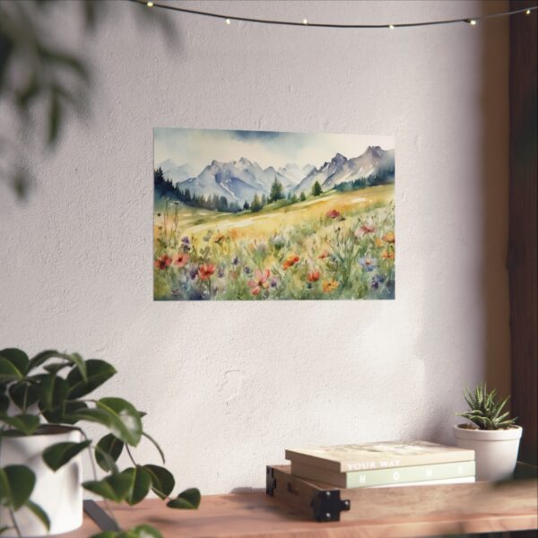 Wildflowers Across The Alps Horizontal Poster - Image 5