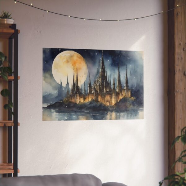 Moonlit Citadel Horizontal Poster - Image 4