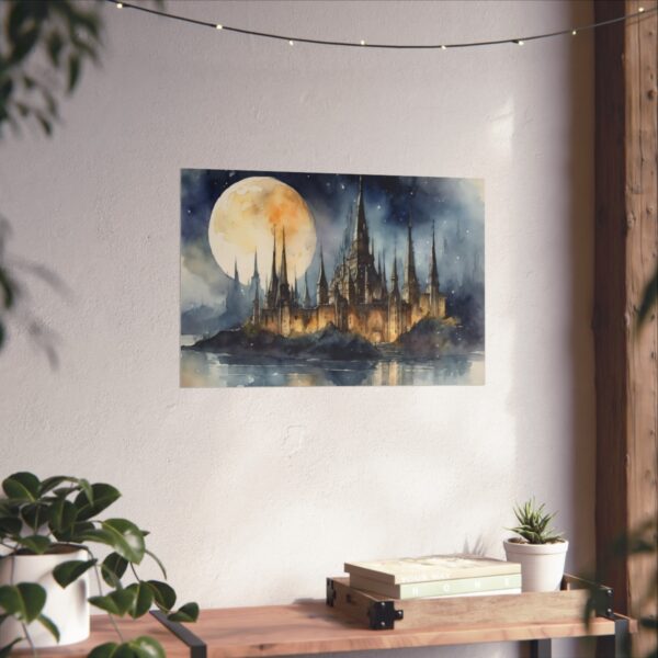 Moonlit Citadel Horizontal Poster - Image 5
