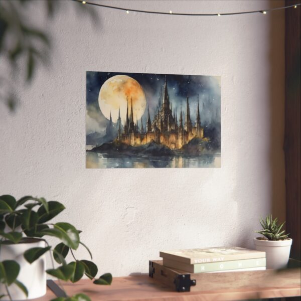 Moonlit Citadel Horizontal Poster - Image 6