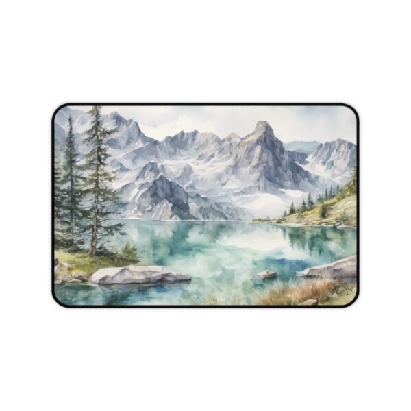 Crystal Clear Alpine Lake Watercolour Mouse Pad - Image 5