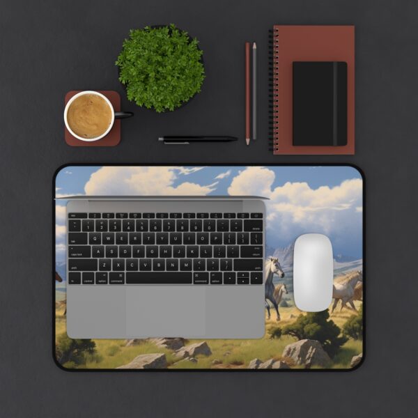 Horses Roaming Across Landscape Mouse Pad - Image 2