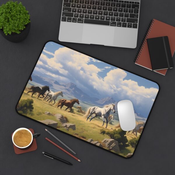 Horses Roaming Across Landscape Mouse Pad - Image 5