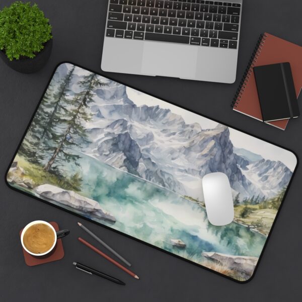 Crystal Clear Alpine Lake Watercolour Mouse Pad - Image 11