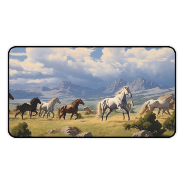 Horses Roaming Across Landscape Mouse Pad - Image 6