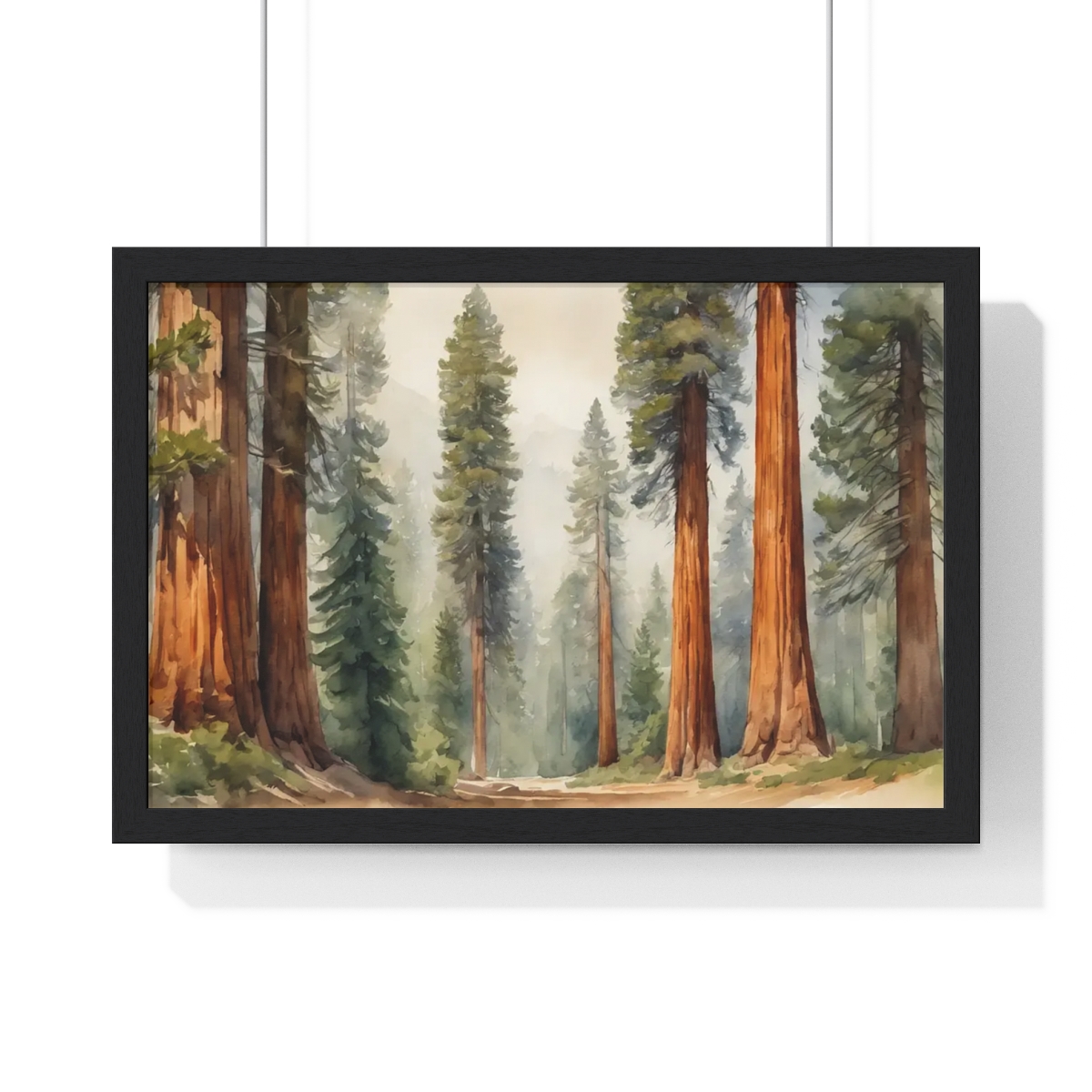 Sequoia Trees in California Framed Poster - Image 5