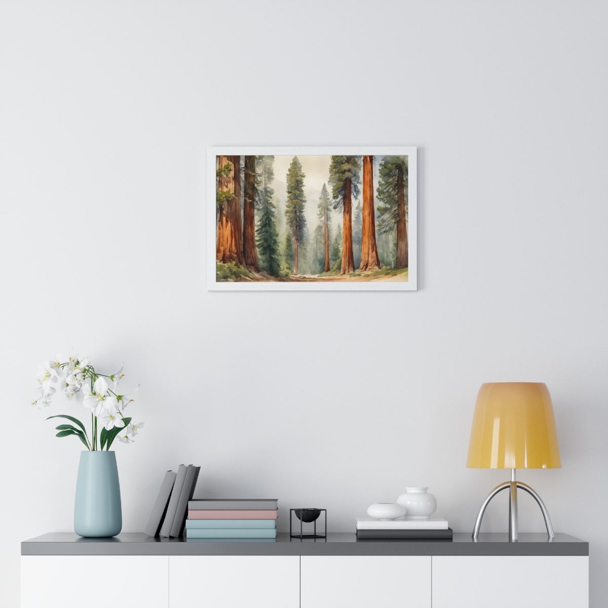 Sequoia Trees in California Framed Poster - Image 2