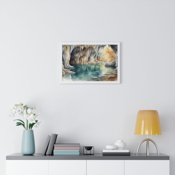 Cave With Crystal Clear Lake Framed Poster - Image 5