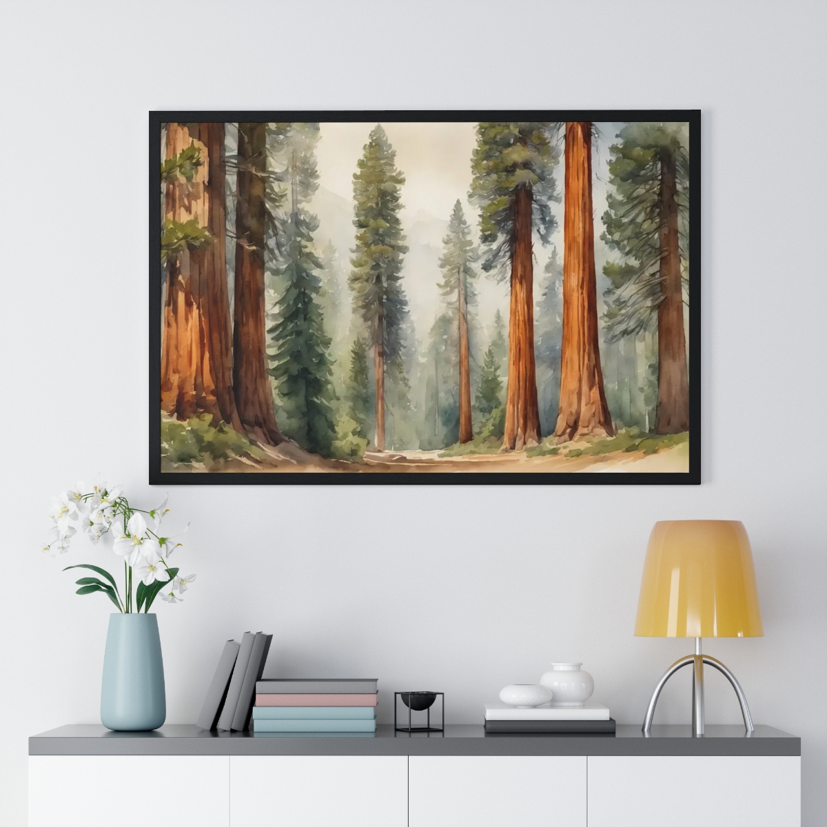Sequoia Trees in California Framed Poster - Image 7