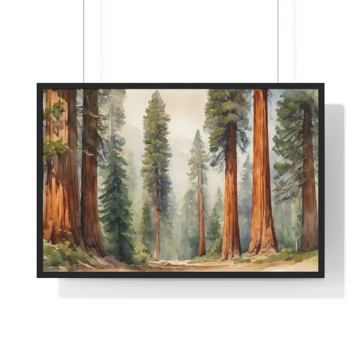 Sequoia Trees in California Framed Poster - Image 8