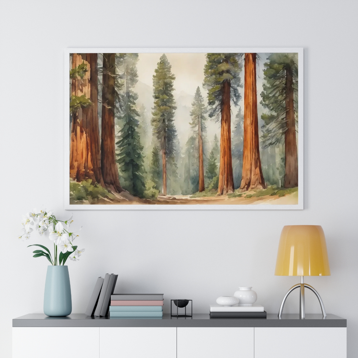 Sequoia Trees in California Framed Poster - Image 4