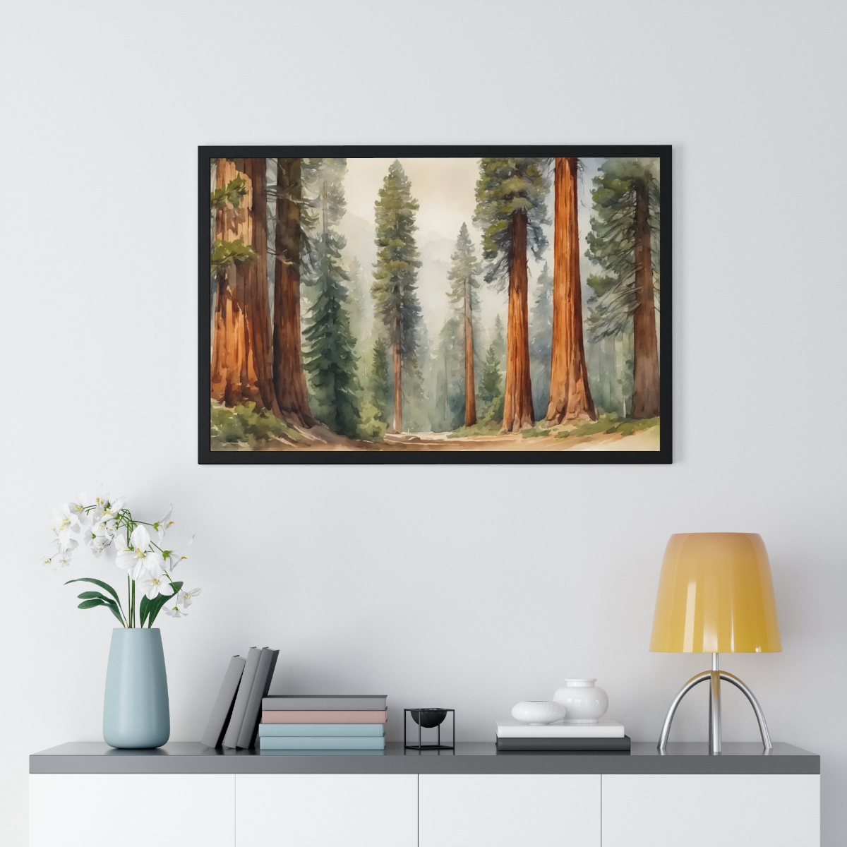 Sequoia Trees in California Framed Poster - Image 9