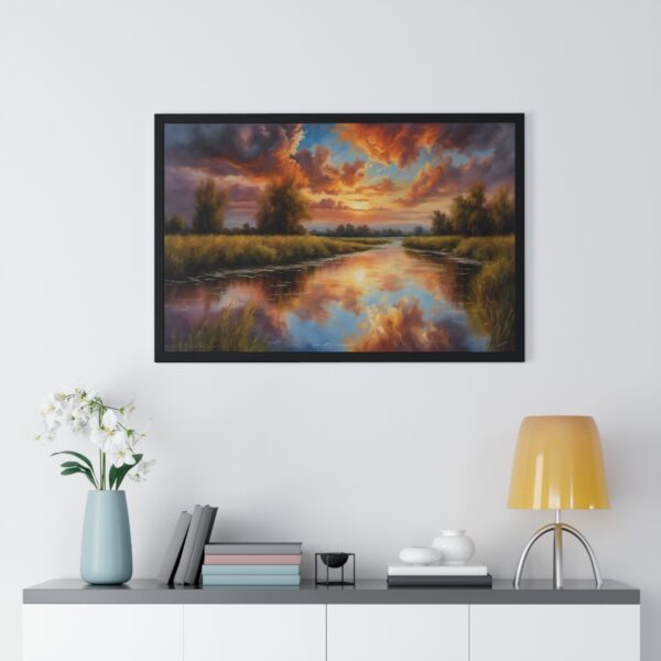 Majestic River Landscape Framed Poster - Image 3