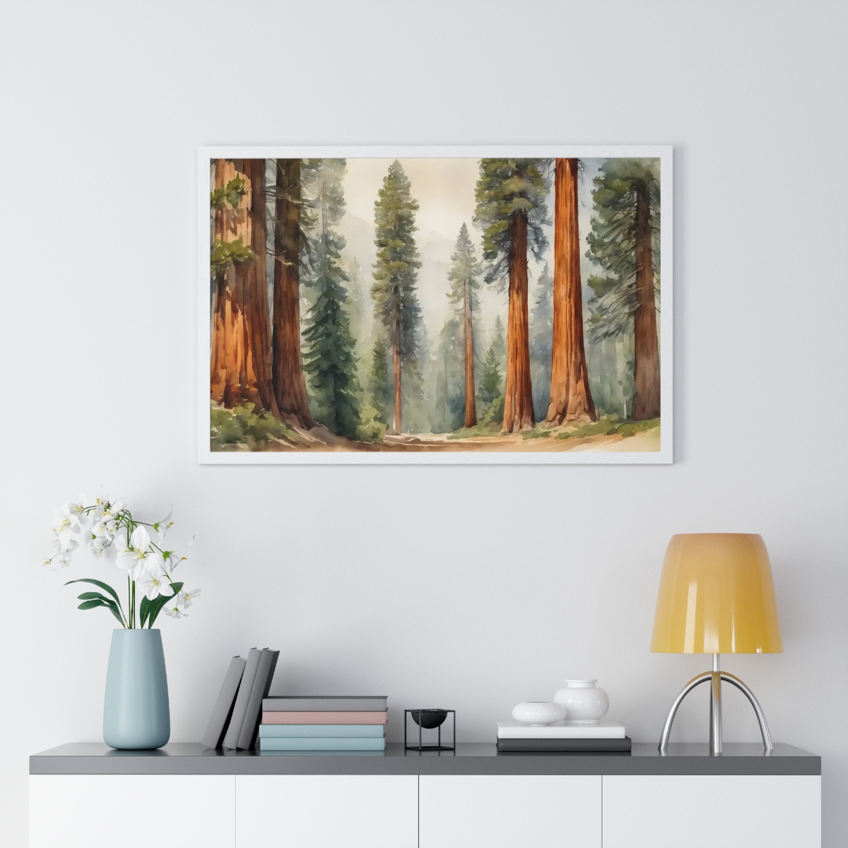 Sequoia Trees in California Framed Poster - Image 3