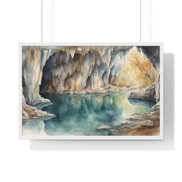 Cave With Crystal Clear Lake Framed Poster - Image 7