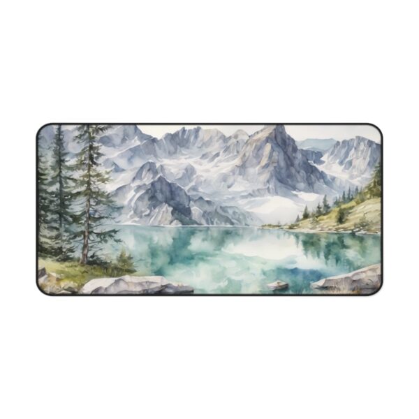 Crystal Clear Alpine Lake Watercolour Mouse Pad - Image 6