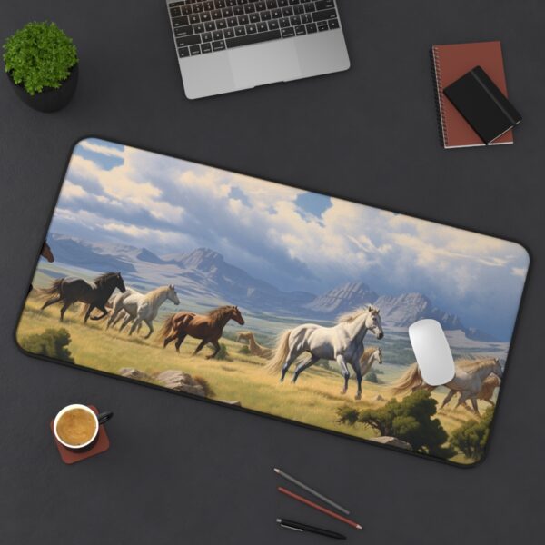 Horses Roaming Across Landscape Mouse Pad