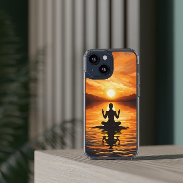 Yogi Meditating Oil Painting Clear Case - Image 10