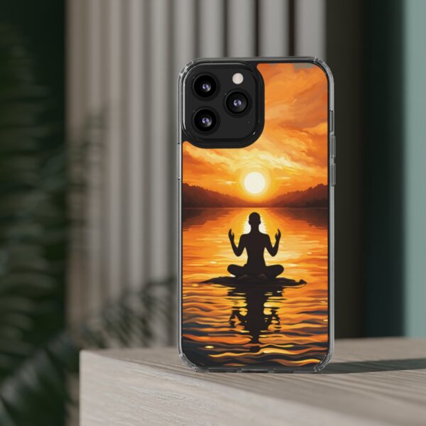 Yogi Meditating Oil Painting Clear Case - Image 8