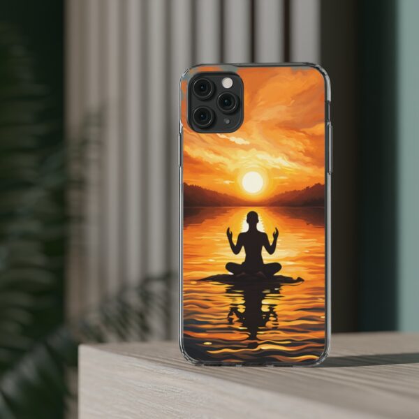 Yogi Meditating Oil Painting Clear Case