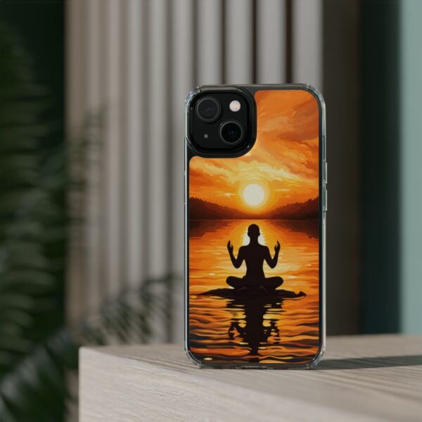 Yogi Meditating Oil Painting Clear Case - Image 4