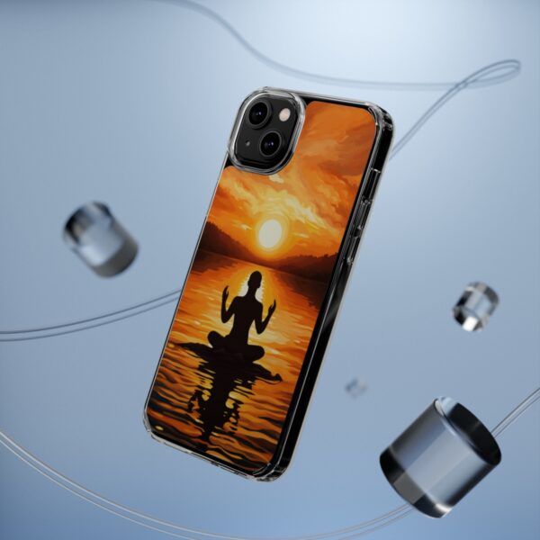 Yogi Meditating Oil Painting Clear Case - Image 9