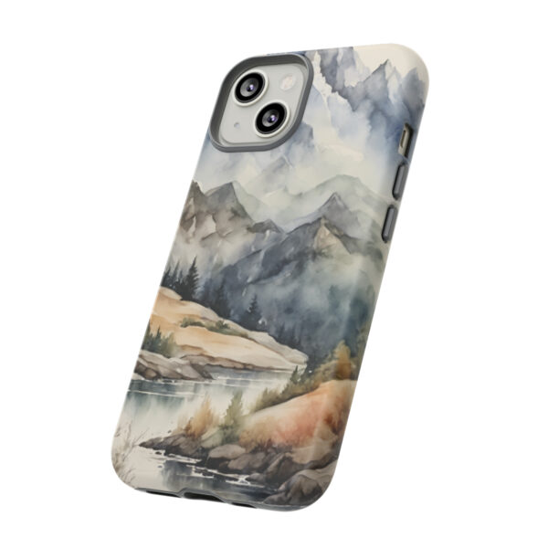 Serene Lake By Mountain Watercolour Tough Case - Image 6