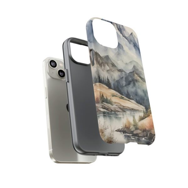 Serene Lake By Mountain Watercolour Tough Case - Image 8