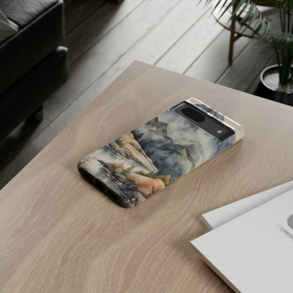 Serene Lake By Mountain Watercolour Tough Case - Image 10