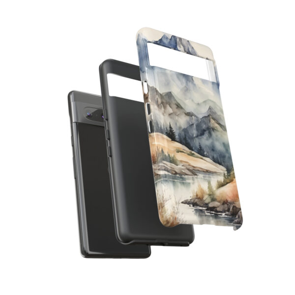 Serene Lake By Mountain Watercolour Tough Case - Image 9