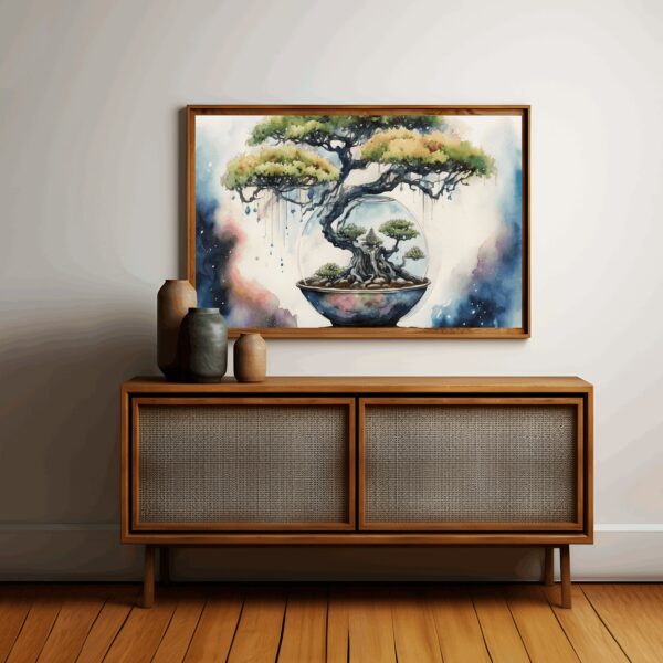 Alien Bonsai Garden in Zero Gravity Printable Wall Art - Image 2