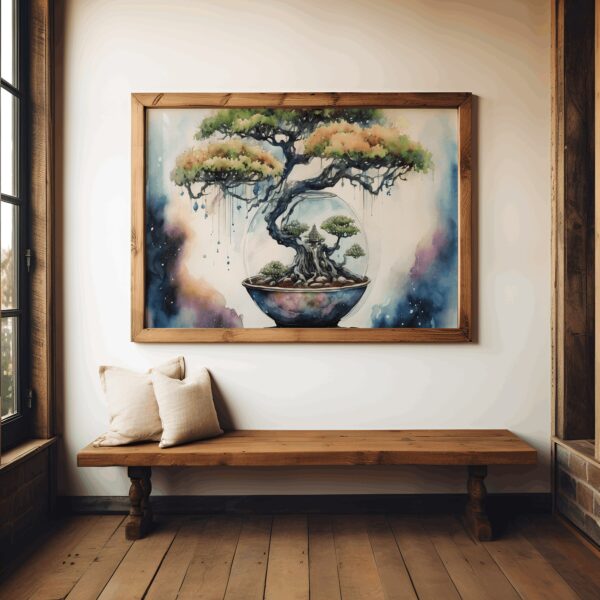 Alien Bonsai Garden in Zero Gravity Printable Wall Art - Image 3