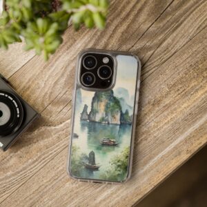Ha Long Bay Oil Painting Clear Phone Case