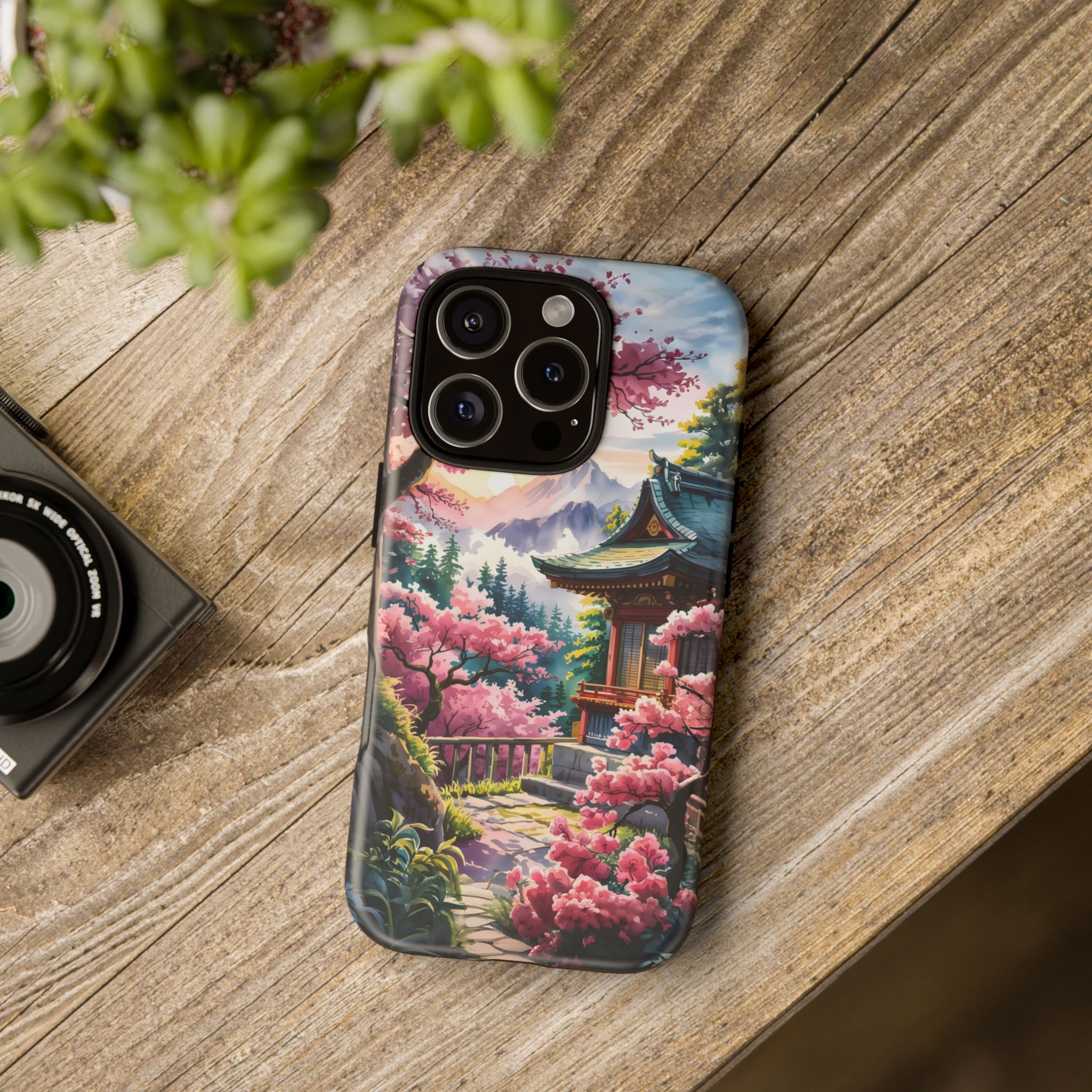 Cherry Blossom Temple Tough Phone Case