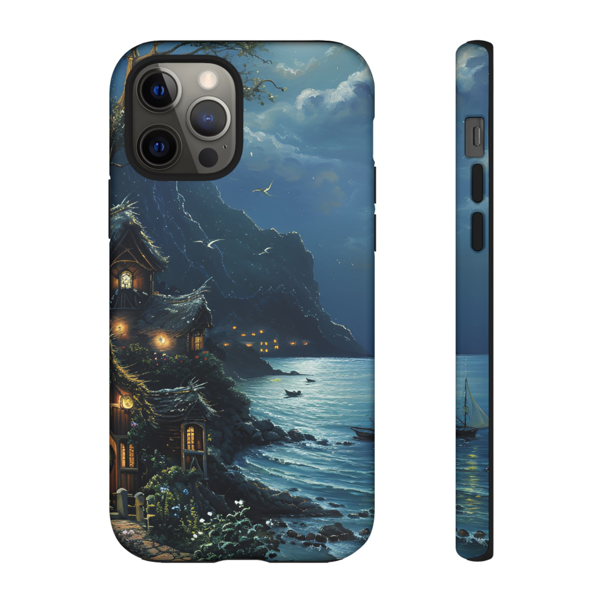 Celestial Fishing Village Tough Phone Case - Image 2