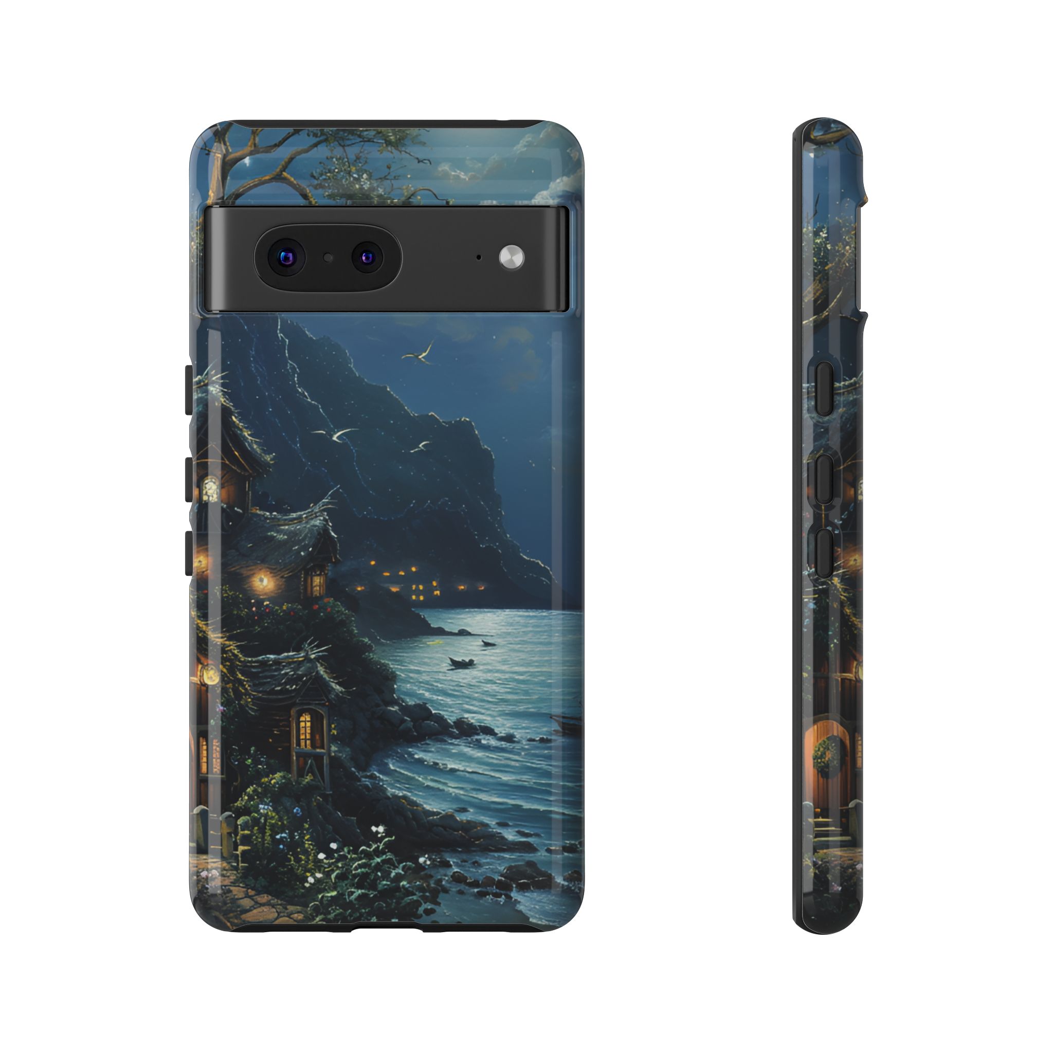 Celestial Fishing Village Tough Phone Case - Image 4