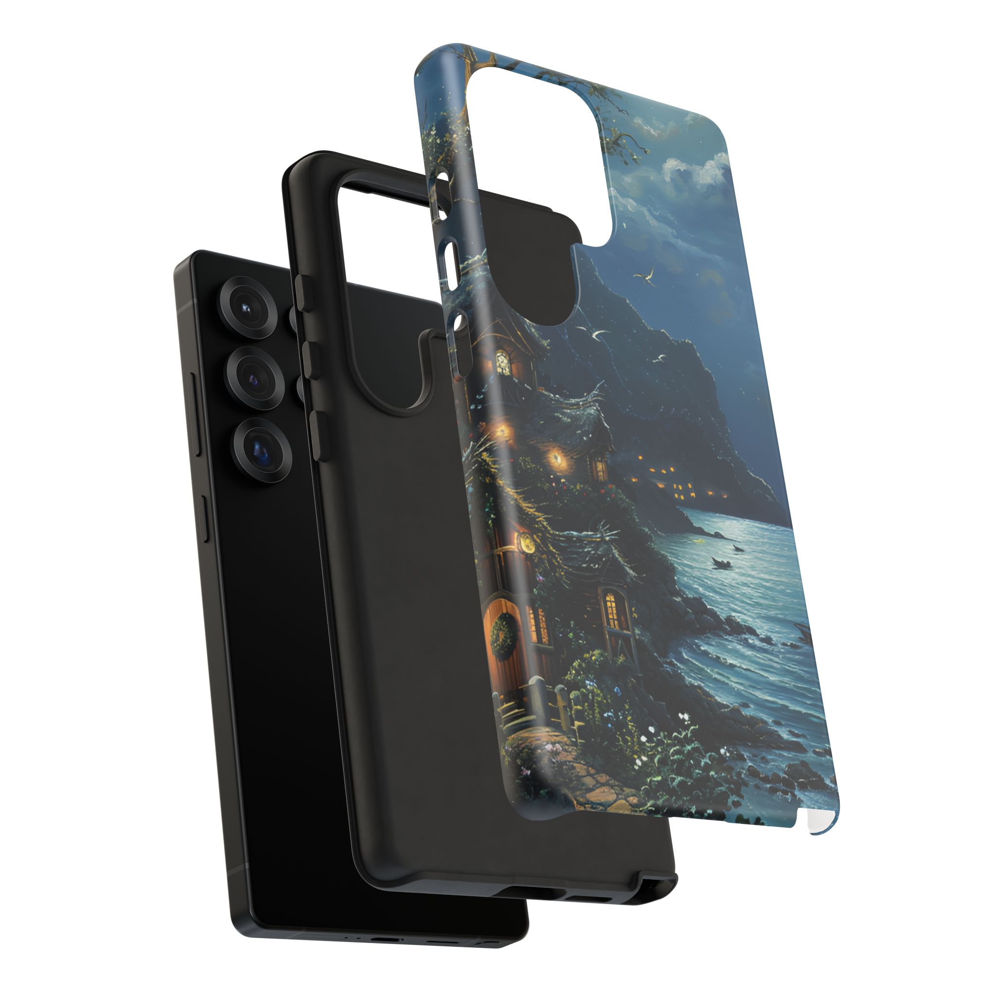 Celestial Fishing Village Tough Phone Case - Image 7